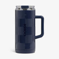 1L Beer Mug N5 - Navy Check - Front View