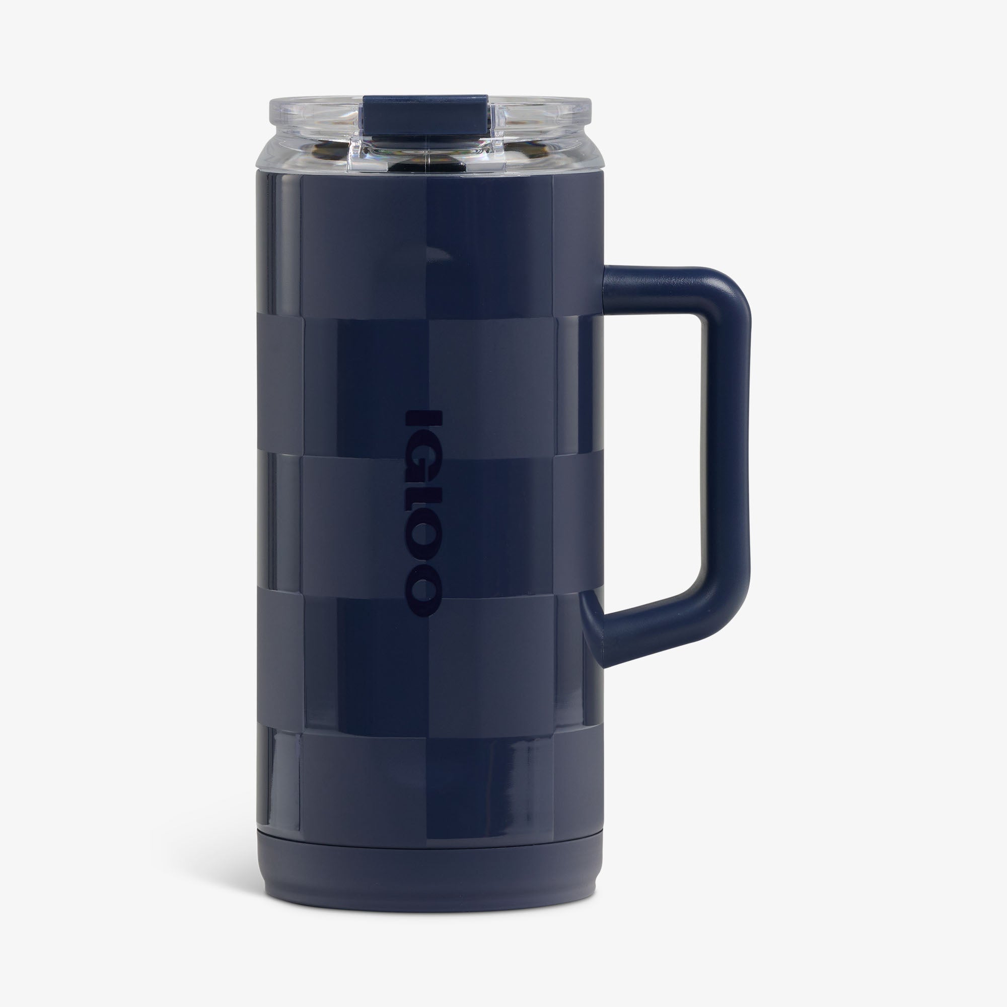 1L Beer Mug N5 - Navy Check - Front View