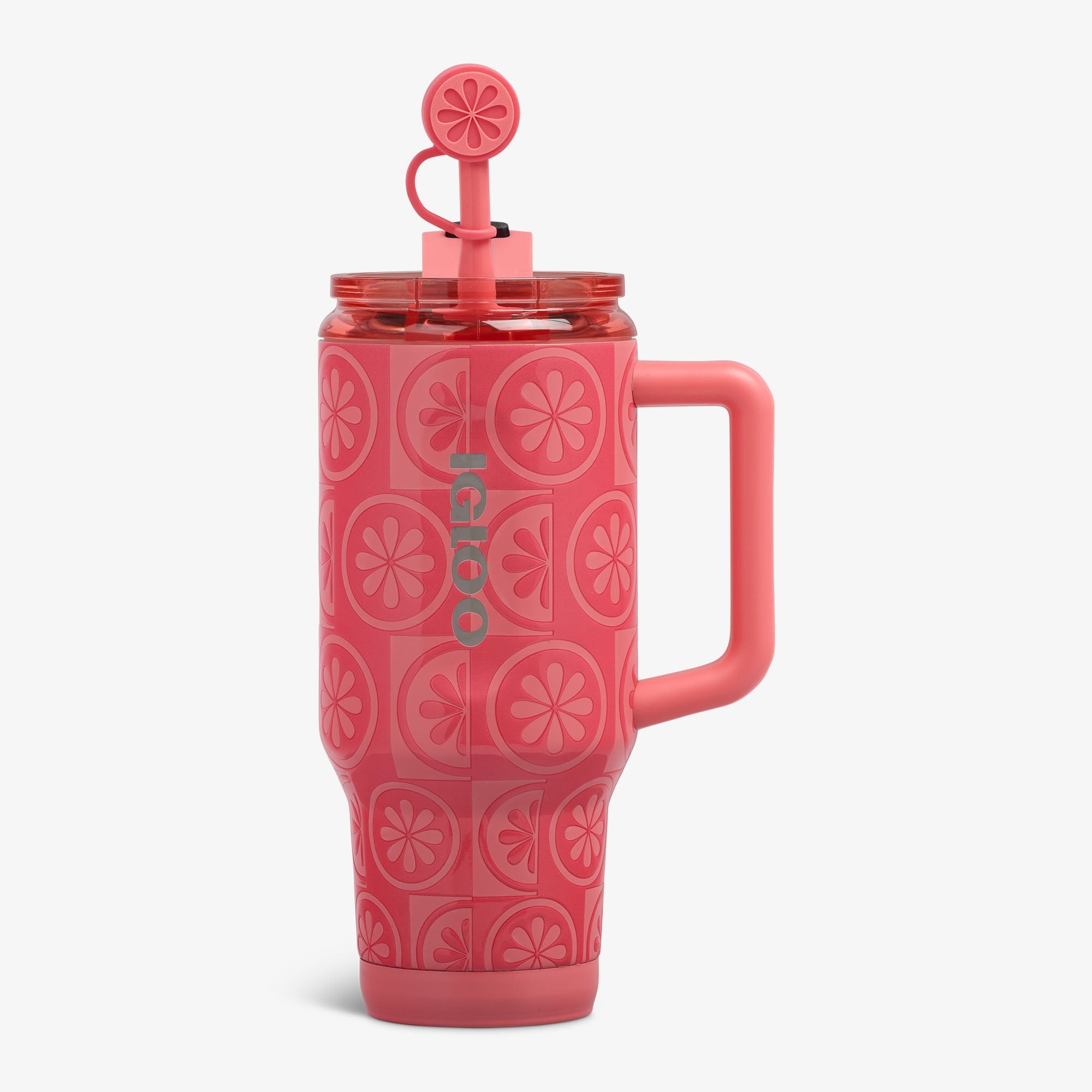 32 Oz Flip ‘n’ Sip Travel Mug P1 - Grapefruit - Front View